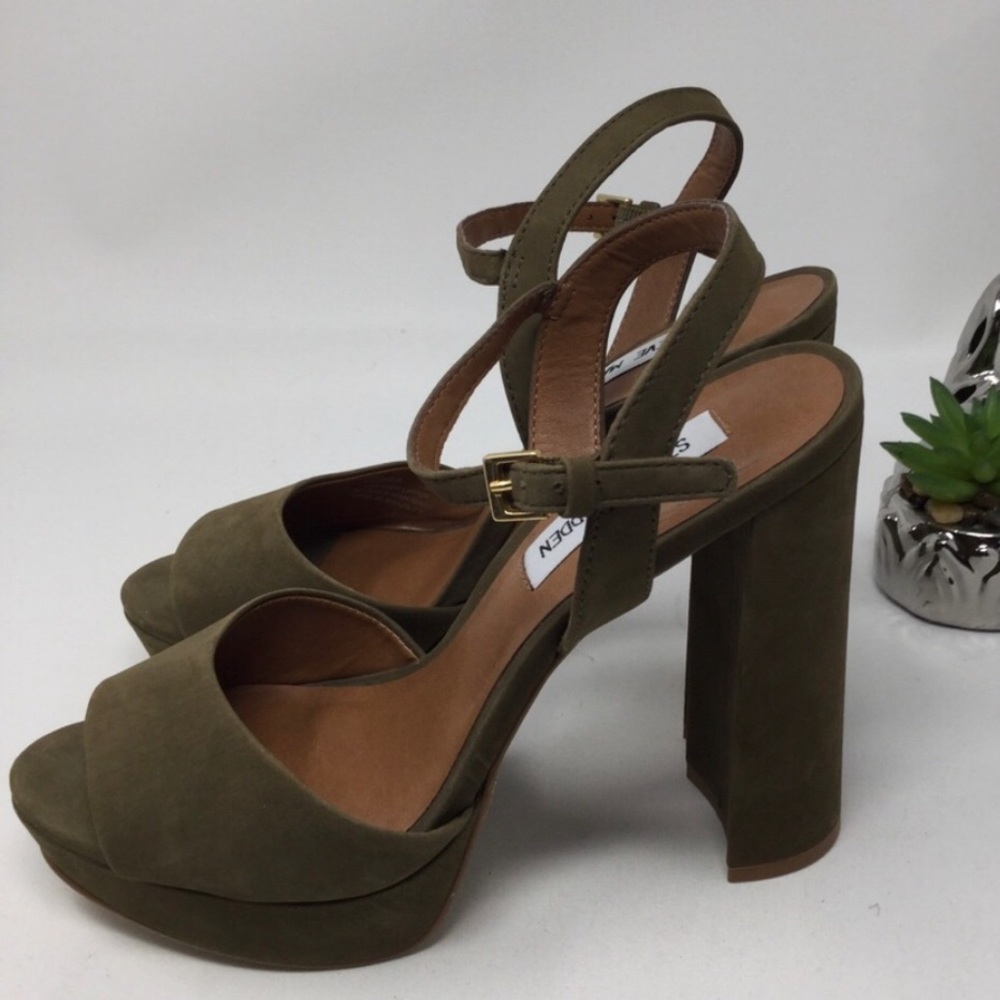Steve Madden Ankle Strap Blocked Heel